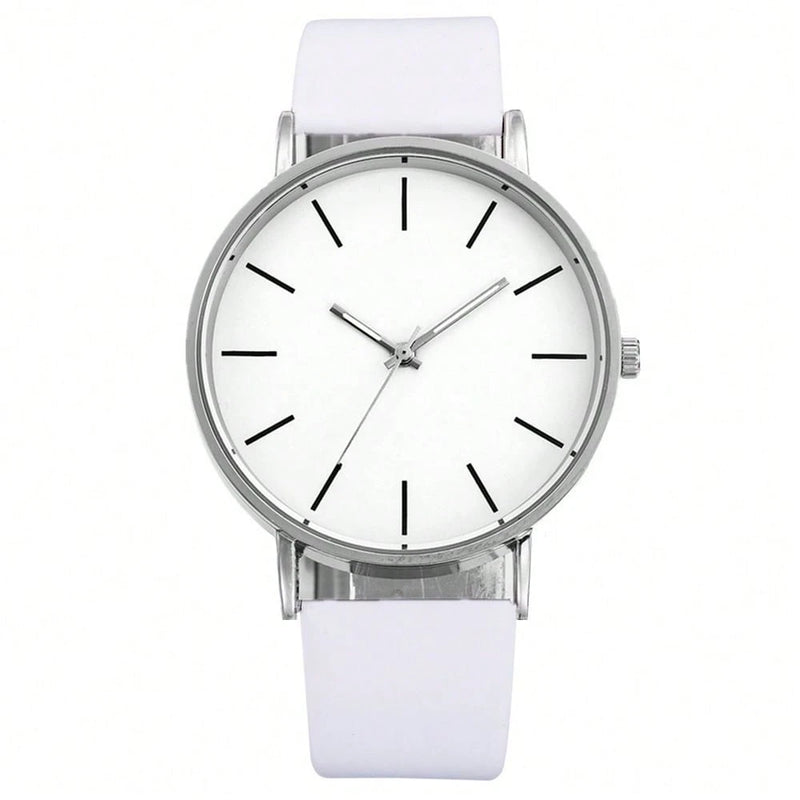 1 Peça Relógio de Pulso Feminino de Luxo, Moderno e Simples, Grande Mostrador de Barra Escala, Relógio de Quartzo para Mulheres, Presente, Relogio Masculino, Opção Ideal para Presentes (Apenas o Relógio de Pulso)