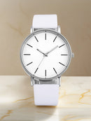 1 Peça Relógio de Pulso Feminino de Luxo, Moderno e Simples, Grande Mostrador de Barra Escala, Relógio de Quartzo para Mulheres, Presente, Relogio Masculino, Opção Ideal para Presentes (Apenas o Relógio de Pulso)