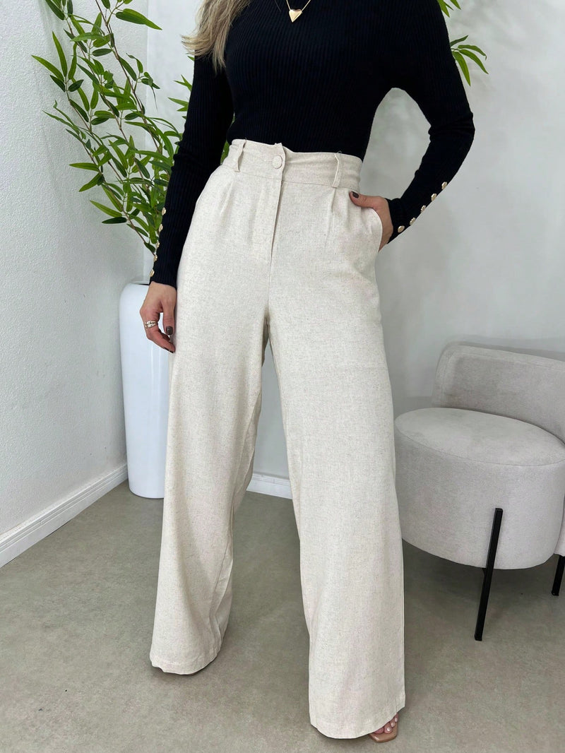 Calça Pantalona Linho Feminina – ISADORA