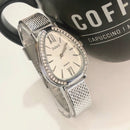 Relógio de Pulso Feminino Pulseira Elástica e plástico. Analógico Prata Rosas de ouro