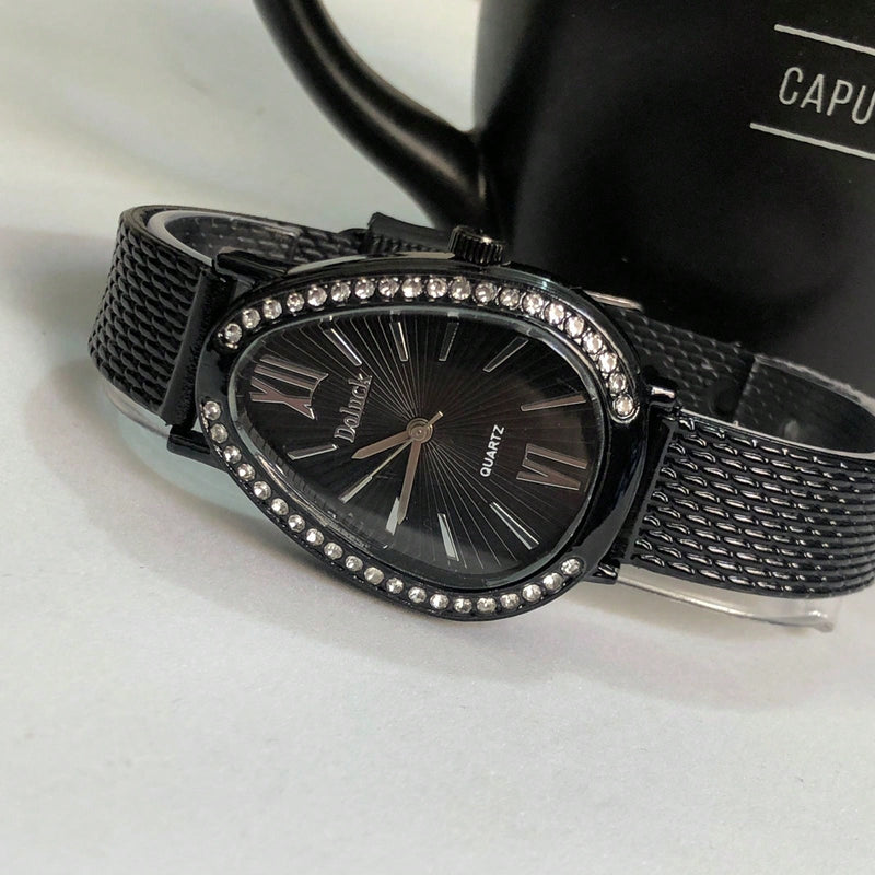 Relógio de Pulso Feminino Pulseira Elástica e plástico. Analógico Prata Rosas de ouro