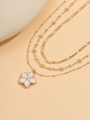 2 Peças/Conjunto Colar Gargantilha Elegante de Verão com Pérolas Falsas, Colar Pendente Irregular de Estrela do Mar de Liga Estilizada com Pérolas Falsas, Joia Feminina para Uso Diário, Viagem, Festival de Música, Festa