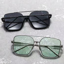 Óculos de sol de proteção solar de meia armação e feixe duplo para homens e mulheres