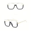 Óculos de sol de proteção solar de meia armação e feixe duplo para homens e mulheres