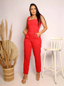 Conjunto Alfaiataria Social Feminino Calça e Cropped Corselet Em Linho Simples Casual elegante Nó Bolso Assimétrico Praia