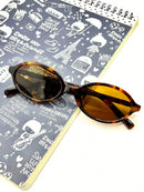 Óculos de sol feminino meio redondo retrô proteção uv400 da moda 2025 resistente estiloso oval