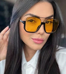 Óculos de sol de proteção solar de meia armação e feixe duplo para homens e mulheres