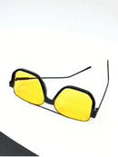 Óculos de sol de proteção solar de meia armação e feixe duplo para homens e mulheres