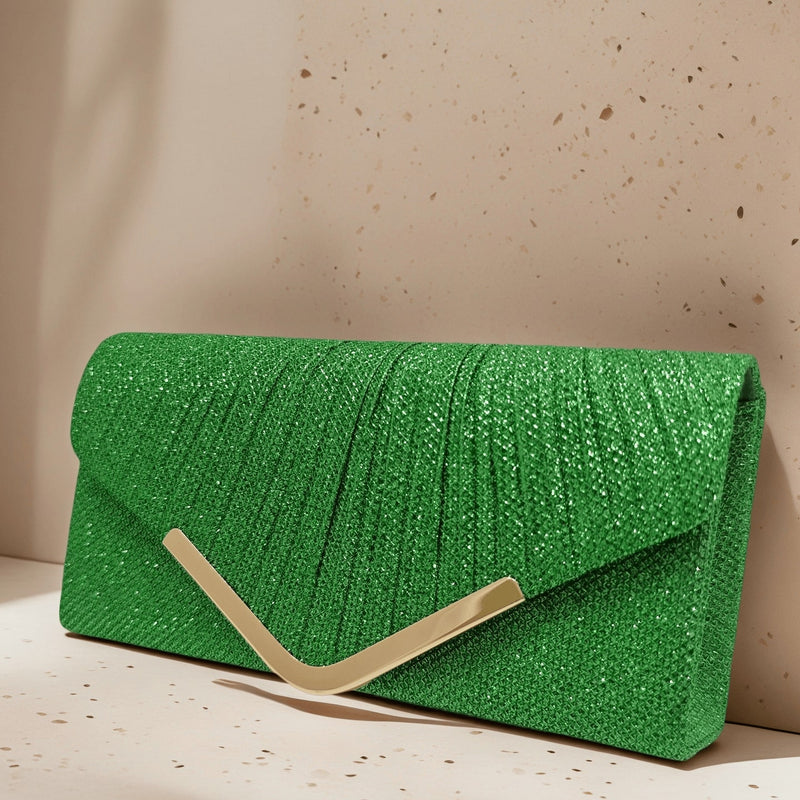 Bolsa Clutch Festa com Glitter – CHAMPANHE