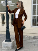 Vendedor IndicadoZalla Conjunto blazer de manga 3/4 e calça pantalona cintura alta modelo social e elegante