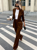 Vendedor IndicadoZalla Conjunto blazer de manga 3/4 e calça pantalona cintura alta modelo social e elegante