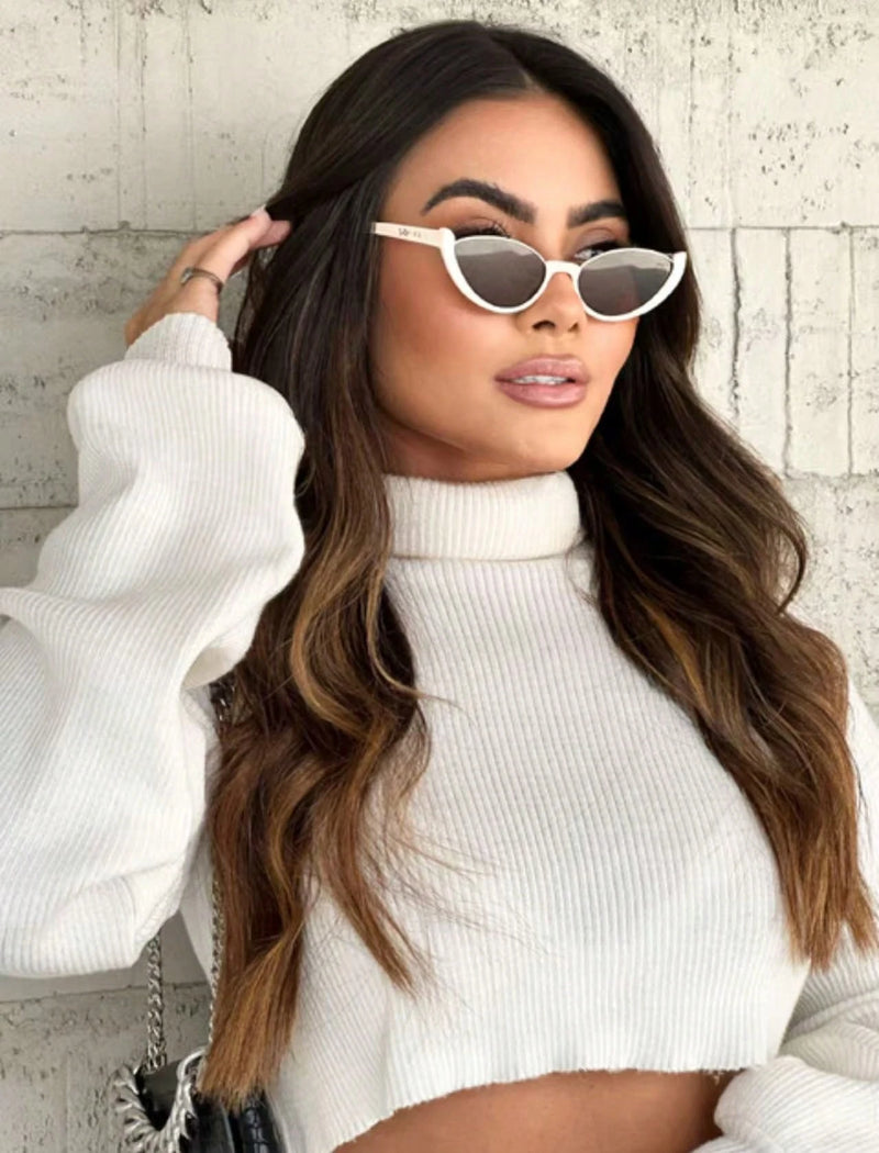 1 Par de Óculos de Moda Estilo Gatinho para Mulheres para Decoração, Acessórios Elegantes para Praia, Acessórios de Praia para Mulheres, Óculos Escuros, Básicos da Moda, Roupas Outono Inverno para Mulheres, Casual para Negócios, Presentes
