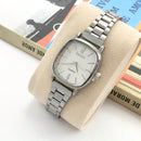 Relógio de quartzo quadrado feminino elegante e requintado