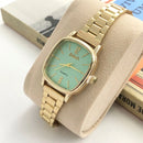 Relógio de quartzo quadrado feminino elegante e requintado