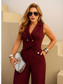 Vendedor IndicadoCONJUNTO ELEGANTE COLETE E CALÇA PANNTALONA PERNA LARGA EM ALFAIATARIA LOOK CHIQUE E MODERNO