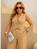 Vendedor IndicadoCONJUNTO ELEGANTE COLETE E CALÇA PANNTALONA PERNA LARGA EM ALFAIATARIA LOOK CHIQUE E MODERNO