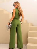 Vendedor IndicadoCONJUNTO ELEGANTE COLETE E CALÇA PANNTALONA PERNA LARGA EM ALFAIATARIA LOOK CHIQUE E MODERNO