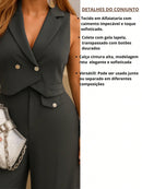 Vendedor IndicadoCONJUNTO ELEGANTE COLETE E CALÇA PANNTALONA PERNA LARGA EM ALFAIATARIA LOOK CHIQUE E MODERNO