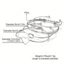 Conjunto de pulseira com nó de coração em liga de diamantes da moda, pulseira geométrica com coração criativo