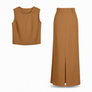 Conjunto Saia e Blusa Longo de Linho – VIVIENNE